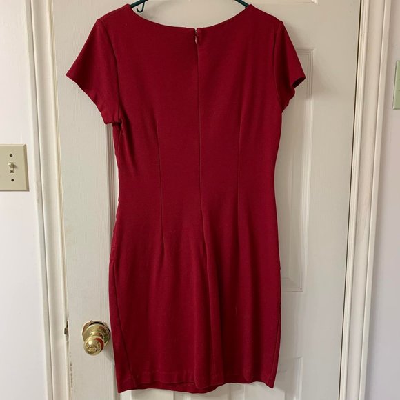 🌷3 for$20🌷Jessica, US M, Red Short Sleeved Starburst Effect Dress - Picture 4 of 6